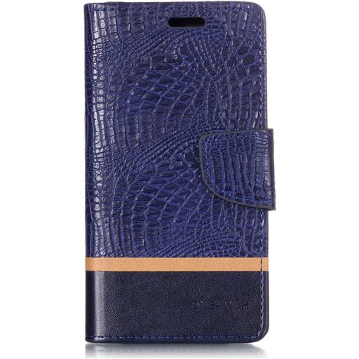 Mobigear Croco Xiaomi Mi 8 SE Hülle Klapphülle Geldbörse - Blau
