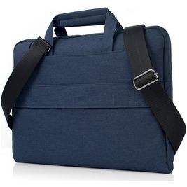 Mobigear Denim Zipper Laptop Umhängetasche 13 - 14 Zoll Laptoptasche - Marineblau