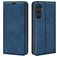 Mobigear Retro Slim Samsung Galaxy A26 Hülle Klapphülle Geldbörse - Dunkelblau
