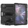 Mobigear SureGrip Xtreme iPad Pro 11 Zoll (2025) Hülle Kunststoff,Silikon Backcover + Stifthalter + Schulterträger + Ständer - Schwarz