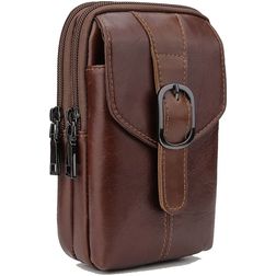 Mobigear Gürteltasche (max 17 cm x 11 cm) - Gürtelclip - Holster - Braun