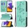Mobigear Butterfly Samsung Galaxy A22 5G Hülle Klapphülle Geldbörse - Türkis