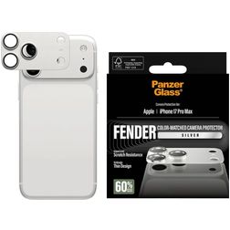 PanzerGlass FENDER iPhone 17 Pro Max Aluminium Kameraschutz - Hüllenfreundlich - Silber