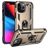 Mobigear Armor Ring iPhone 14 Pro Hülle Hardcase Backcover Stoßfest mit Ringhalter - Gold