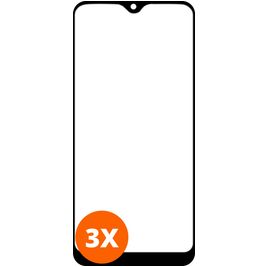 Mobigear Premium Samsung Galaxy A01 Panzerglas Gehärtetes Glas Displayschutz - Hüllenfreundlich - Schwarz (3er Pack)