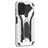 Mobigear Armor Stand Samsung Galaxy A03s Hülle Hardcase Backcover Stoßfest mit Ständer - Silber