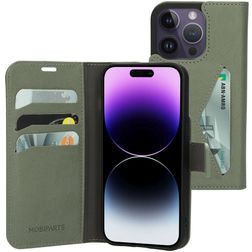 Mobiparts Classic Wallet iPhone 14 Pro Hülle Klapphülle Geldbörse - Stone Green
