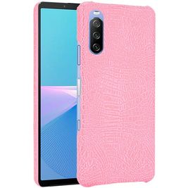 Mobigear Croco Sony Xperia 10 III Hülle Hardcase Backcover - Pink