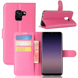 Mobigear Classic Samsung Galaxy A8 (2018) Hülle Klapphülle Geldbörse - Magenta Mobigear Classic Samsung Galaxy A8 (2018) Hülle Klapphülle Geldbörse - Magenta