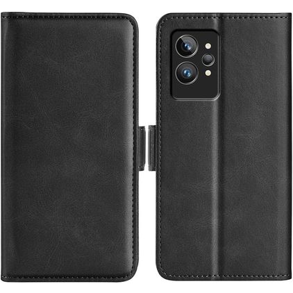Mobigear Slim Magnet Realme GT2 Pro Hülle Klapphülle Geldbörse - Schwarz