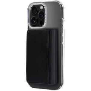Mobiparts Card Wallet Echtleder Kartenetui - 2 Karten - MagSafe Kompatibel - Schwarz