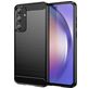 Mobigear Brushed Slim Samsung Galaxy A55 Hülle Flexibles TPU Backcover - Schwarz