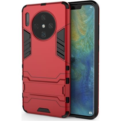 Mobigear Armor Stand Huawei Mate 30 Hülle Hardcase Backcover Stoßfest mit Ständer - Rot