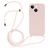 Mobigear Lanyard iPhone 15 Plus Silikon Handykette - Sand Pink