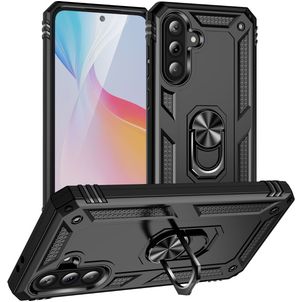 Mobigear Armor ring Samsung Galaxy A36 Hülle Hardcase Backcover Stoßfest mit Ringhalter - Schwarz