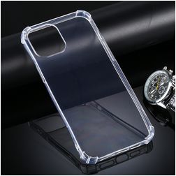 Mobigear Cushion Durchsichtig iPhone 12 Pro Hülle Flexibles TPU Backcover Stoßfest - Transparent