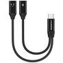 Mobilize Splitter USB-C auf USB-C Adapter 0.15 Meter - Schwarz