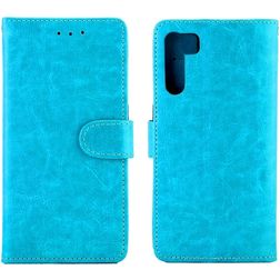 Mobigear Wallet OPPO A91 Klapphülle Portemonnaie - Blau