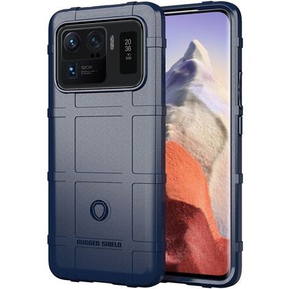 Mobigear Rugged Shield Xiaomi Mi 11 Ultra Hülle Flexibles TPU Backcover Stoßfest - Blau
