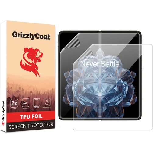 GrizzlyCoat OnePlus Open Hydrogel TPU Displayschutz - Hüllenfreundlich (2er Pack)