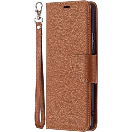 Mobigear Excellent Xiaomi Redmi Note 10 Pro Hülle Klapphülle Geldbörse - Cognac