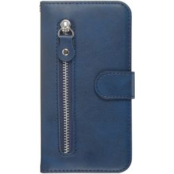 Mobigear Zipper Samsung Galaxy S20 Hülle Klapphülle Geldbörse - Blau