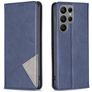 Mobigear Rhombus Slim Samsung Galaxy S23 Ultra Hülle Klapphülle - Blau