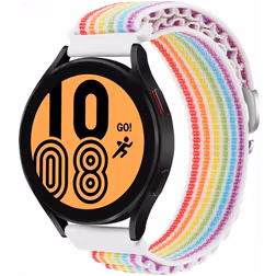 Mobigear Alpine Nylon Smartwatch Armband Dornschließe - 22-mm-Universalanschluss - Rainbow