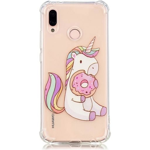 Mobigear Design Huawei P20 Lite (2018) Hülle Flexibles TPU Backcover - Einhorn