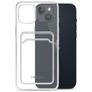 Mobilize Gelly Card Durchsichtig iPhone 14 Plus Hülle Flexibles TPU Backcover mit Kartenhalter - Transparent