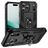 Mobigear Armor Ring iPhone Air Hülle Hardcase Backcover Stoßfest mit Ringhalter - Schwarz