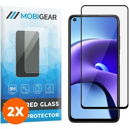 Mobigear Premium Xiaomi Redmi Note 9T Panzerglas Gehärtetes Glas Displayschutz - Hüllenfreundlich - Schwarz (2er Pack)