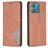 Mobigear Rhombus Slim Motorola Edge 40 Neo Hülle Klapphülle - Braun