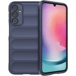 Mobigear Bumpy Samsung Galaxy A24 Hülle Flexibles TPU Backcover - Dunkelblau