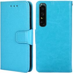 Mobigear Wallet Sony Xperia 1 IV Hülle Klapphülle Geldbörse - Blau