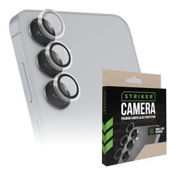 Striker Single Lens Samsung Galaxy A57 Panzerglas Gehärtetes Glas Kameralinsen Schutz - Hüllenfreundlich - Schwarz