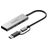 Cygnett Unite 4-in-1 USB-A / USB-C auf USB-A / USB-C Hub 0,15 m - Silber