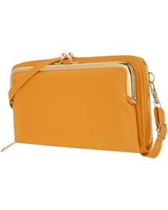 Antonio Fonzo Crossbody Clutch Snap Handytasche - Large - Gelb