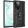 Mobigear Armor Ring Samsung Galaxy Note 20 Hülle Hardcase Backcover Stoßfest mit Ringhalter - Schwarz