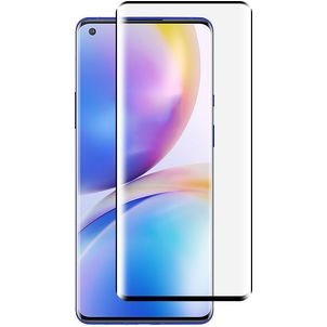 Mobigear Curved OnePlus 9 Pro Panzerglas Gehärtetes Glas Displayschutz - Hüllenfreundlich - Schwarz
