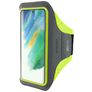 Mobiparts Comfort Fit Handyhalterung Joggen Samsung Galaxy S21 FE Sporthülle Neopren Sportarmband - Neon Green