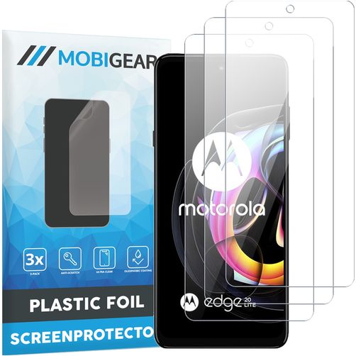 Mobigear Motorola Edge 20 Lite Displayschutz Schutzfolie - Hüllenfreundlich (3er Pack)