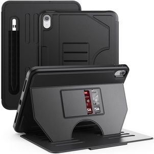 Mobigear Magnetic Folio iPad 11 (2025) Hülle Klapphülle + Stifthalter - Schwarz