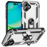 Mobigear Armor Ring iPhone 17 Hülle Hardcase Backcover Stoßfest mit Ringhalter - Silber