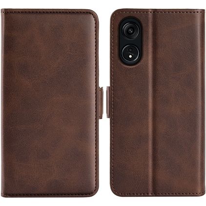 Mobigear Slim Magnet OPPO Reno 8T 5G Hülle Klapphülle Geldbörse - Braun