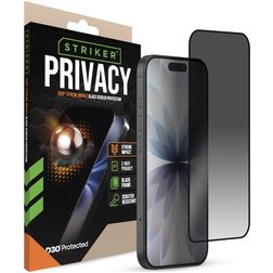 Striker Xtreme Impact Privacy iPhone 18 Pro Max Panzerglas Gehärtetes Glas Displayschutz Privacy - Hüllenfreundlich - Schwarz