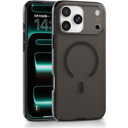 Mobigear Shockproof Grip iPhone 17 Pro MagSafe Hülle Hardcase Backcover - Schwarz