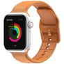 Mobigear Dashed Silikon Apple Watch Armband Dornschließe - 49/46/45/44 mm - Cognac