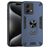 Mobigear Armor Ring Motorola Moto G84 Hülle Hardcase Backcover Stoßfest mit Ringhalter - Blau
