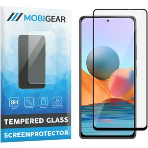 Mobigear Premium Xiaomi Redmi Note 10 Pro Panzerglas Gehärtetes Glas Displayschutz - Hüllenfreundlich - Schwarz